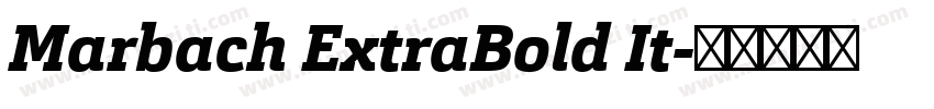 Marbach ExtraBold It字体转换